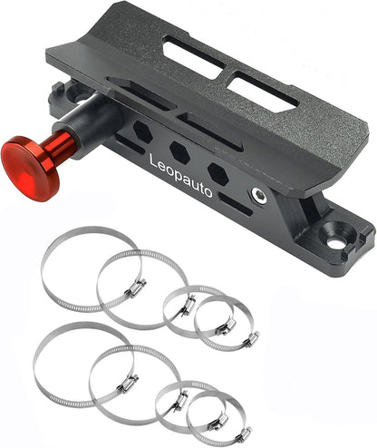 Vehicle Fire Extinguisher Mount Bracket, Aluminum Adjustable Quick Release Roll Bar Fire Extinguisher Bottle Mount with 8 Clamps, Compatible with Jeep Wrangler JK TJ Rubicon UTV, Gray