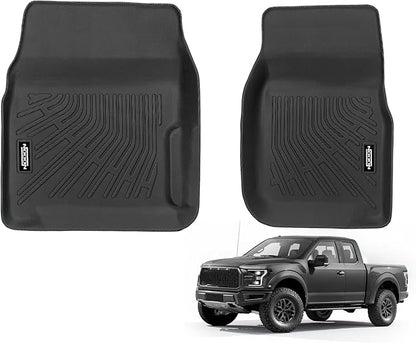 Custom Fit Floor Mats for 1980-1996 Ford Bronco/F-150, 1980-1997 F-250/F350, All Weather TPE Floor Liners, Odorless Full Set Interior Accessories