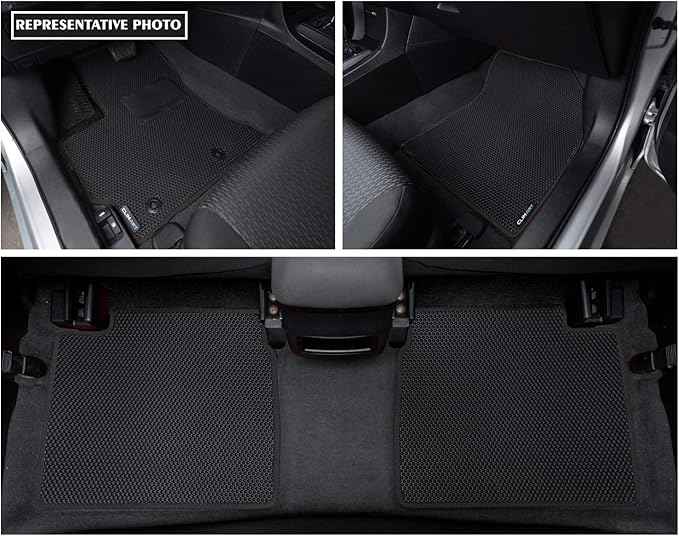 CLIM ART All-Weather Car Floor Mats Compatible with Chevrolet (Chevy) Equinox 2018-2024, Custom-Fit Heavy-Duty Floor Liners for Cars & SUVs, Car Accessories for Men & Women, Black - FL011418113