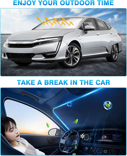 KUST Windshield Sun Shade for 2017-2021 Honda Clarity Window Shade Sun Visor Cover Foldable Blocks UV Rays Keep Your Car Cooler