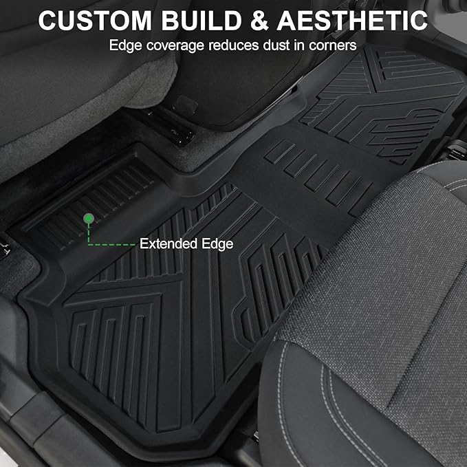 Floor Mats Full Set for 2024 2025 2026 Chevy Traverse & 2025 2026 Buick Enclave 7 Seats Captain Chairs, All Weather Cargo Trunk Liner, 2nd & 3rd Row Seat Back Cover, Door Sill Protector Accessories