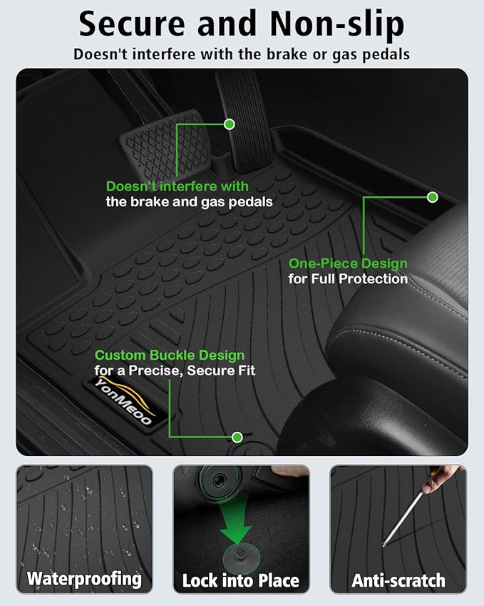 Floor Mats Fit for Kia Sorento Hybrid 2021-2025 2026 (PHEV&HEV) Trunk Mat with Backrest Mat All Weather TPE Rubber Cargo Liner Back Seat Protector Full Set for Sorento 2025 Plug-in Hybrid Accessories