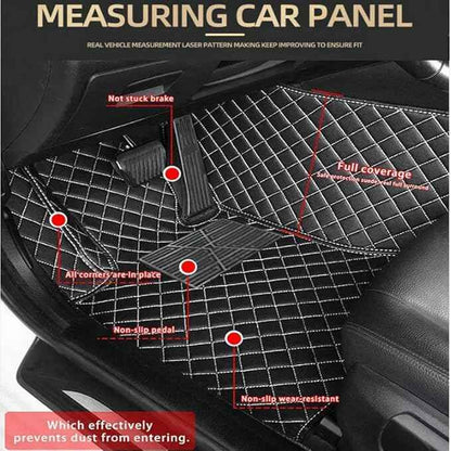 TREGOO All-Weather Anti Slip Floor mat is Suitable mats for floo of All for Tesla Models from 2012 to 2025 (Black and White)