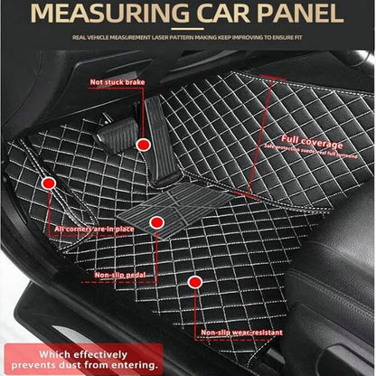 TREGOO All-Weather Anti Slip Floor mat is Suitable mats for floo of All for Tesla Models from 2012 to 2025 (Edge Beige, Black Beige)