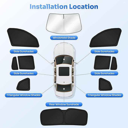 Sunshades for 2018-2024 BMW X3 Accessories Windshield Sun Shade Side Rear Window Shade Cover Sun Visor Shield Privacy Protection for Camping Keep Vehicle Cool Black 10PCS
