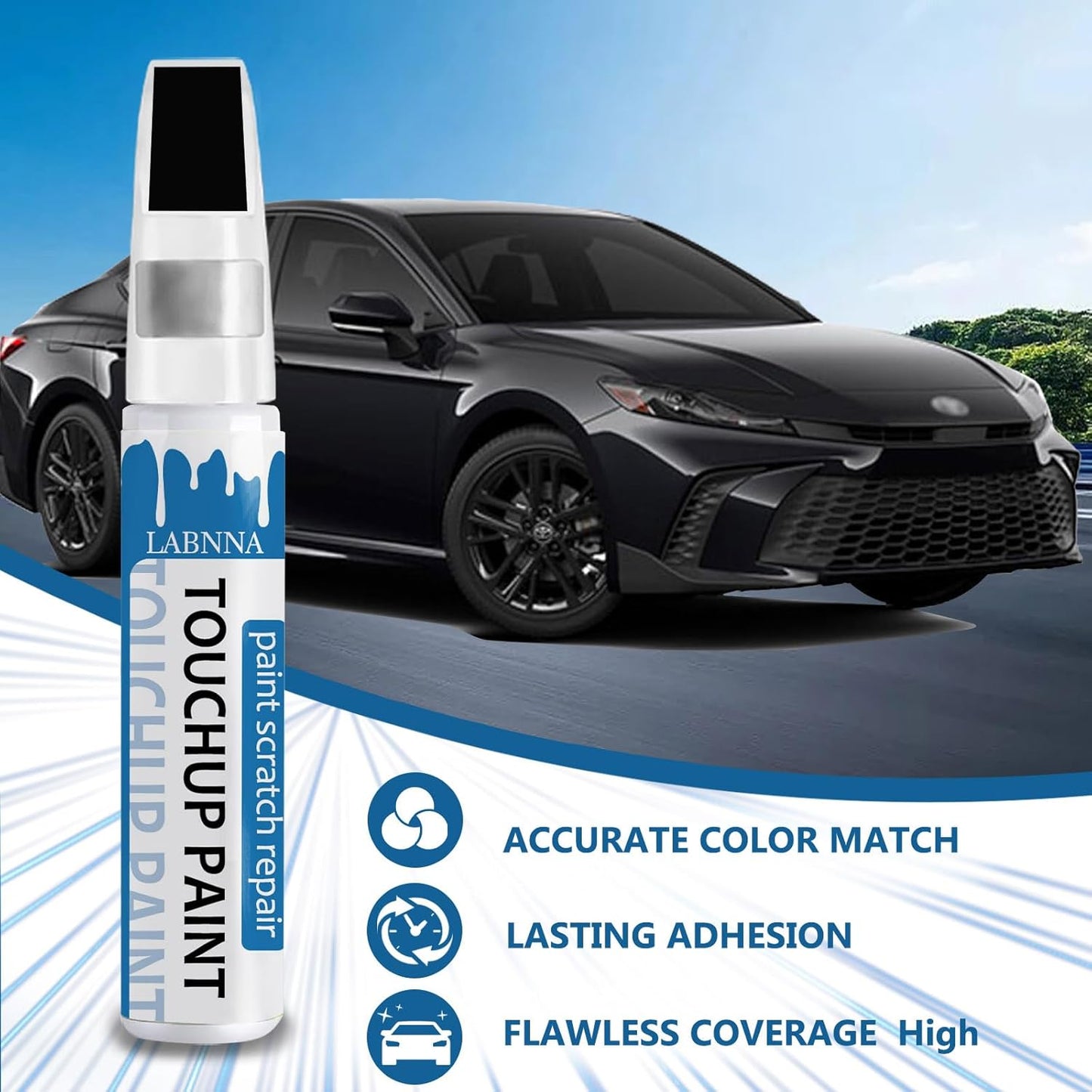 Slate Gray Metallic(GNO/WA633D) Touch Up Paint for Chevrolet-Exact Match 2 in 1 touchup Paint Pen for Chips and Nicks Repair Car Paint Scratch Repair Kit