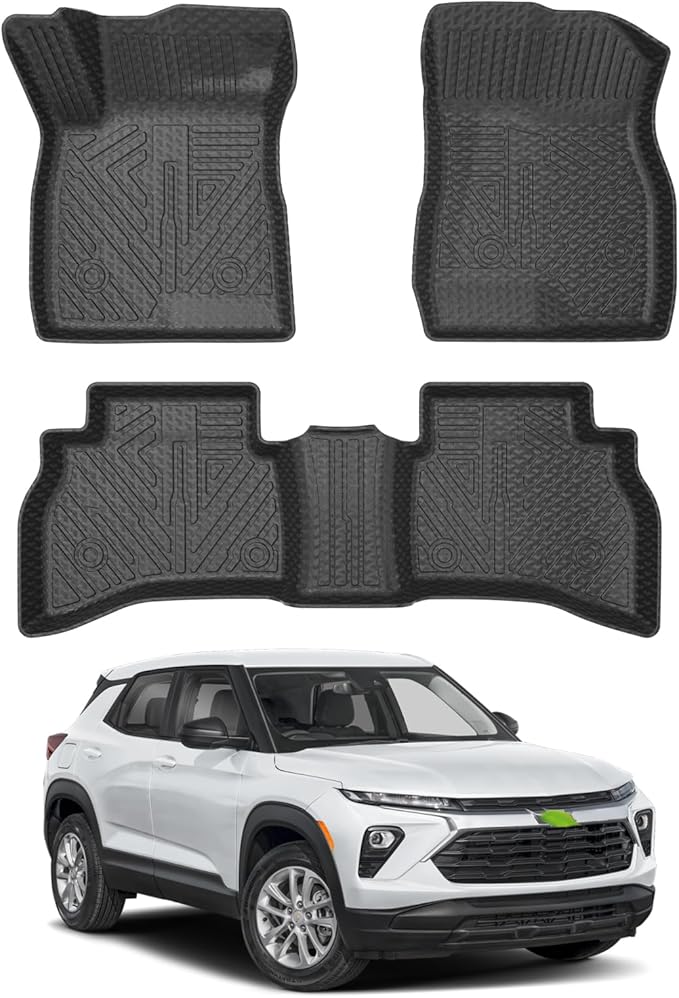 Mixsuper Liner Floor Mats for Chevrolet Trailblazer 2021-2026 (AWD Only) All Weather Floor Liners for Chevy Trailblazer Accessories 1st and 2nd Set Durable Black