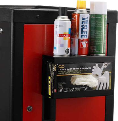 EMENTOL Magnetic Glove/Tissue Dispenser Holder Set, Black Glove Dispenser Wall Mount, Mount onto Tool Box or in Workshops