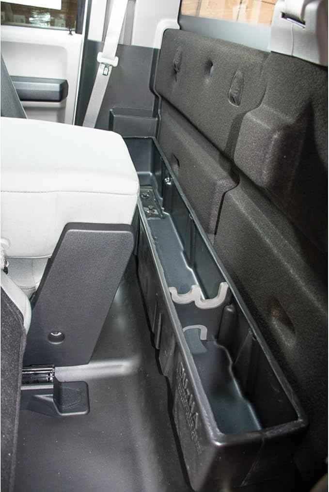 DuHa 20115 Behind-The-Seat Storage fits 2017-2026 Ford F250 F350 F450 F550 Regular Cab | Black Heavy-Duty Back Seat Organizer | Includes Dividers