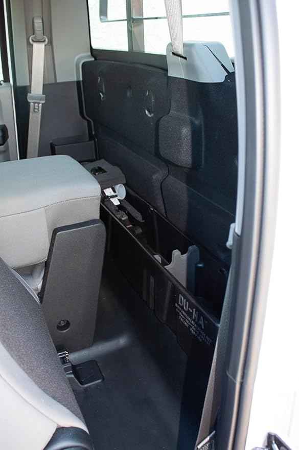 DuHa 20114 Behind-The-Seat Storage fits 2015-2026 Ford F150 Regular Cab | Black Heavy-Duty Behind-The-Seat Organizer | L 50" x W 6.5" x H 6.75" | Easy Setup