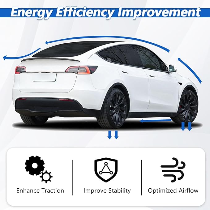 Spoiler Compatible with 2020-2024 Tesla Model Y Matte Black ABS Plastic Rear Trunk Lip Rear Spoiler Wing Model Y Accessories