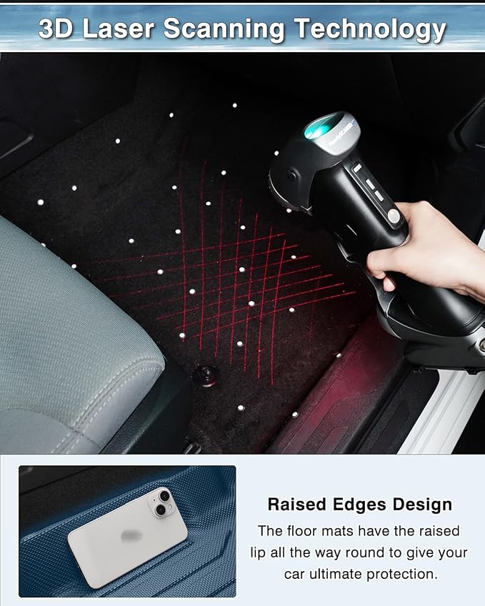 Mixsuper Liner Floor Mats for BMW X5 2019-2025, All Weather Floor Liners for X5 Accessories Durable 1st and 2nd Row Set Black