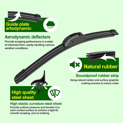 OEM Quality 28in + 20in Premium All-Season Windshield Wiper Blades for Original Equipment Replacement(Set of 2)