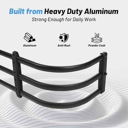 Truck Bed Extender Fit for Toyota Tacoma 2005-2026, Adjustable Aluminum Tailgate Extender, 180° Flip Design, Heavy-Duty Alloy, Drill-Mount Storage Extension for Long Cargo