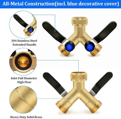 2 Pack Hose Splitter 2 Way Heavy Duty
