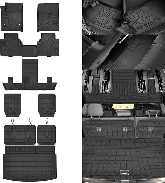 Escalade IQ Floor Mats - Car Mats for Cadillac Escalade IQ 2025, All Weather Floor Mat for Escalade IQ Accessories, Heavy Duty Rubber Mats, Car Accessories