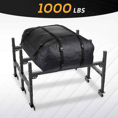 Adjustable Ladder Bed Racks Compatible with Silverado/Sierra/Ram/Ford F-Series/Tacoma/Tundra/Titan/Frontier/Colorado/Canyon/JT/Ranger/Maverick, Universal Truck Cargo Rack
