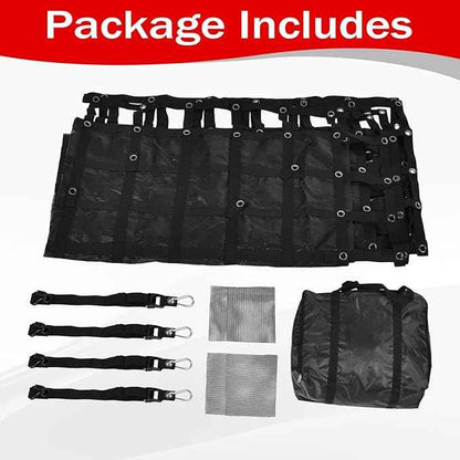 Heavy Duty 105" x 120" Truck Bed Cargo Net with Adjustable Cam Buckles & S-Hooks & Cross Strap,8.75' x 10' Cargo Net with 1500LBS Capacity for Pickup Truck Bed Trailer SUV Jeeps