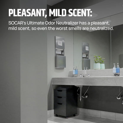 SOCAR - Odor Neutralizer 128oz Liquid REFILL - Odor Eliminator for Home, Office, Gym, Car. Eliminates Odors from Pets, Cooking, Sports Gear, Urine, Vomit & Unwanted, Strong Odors