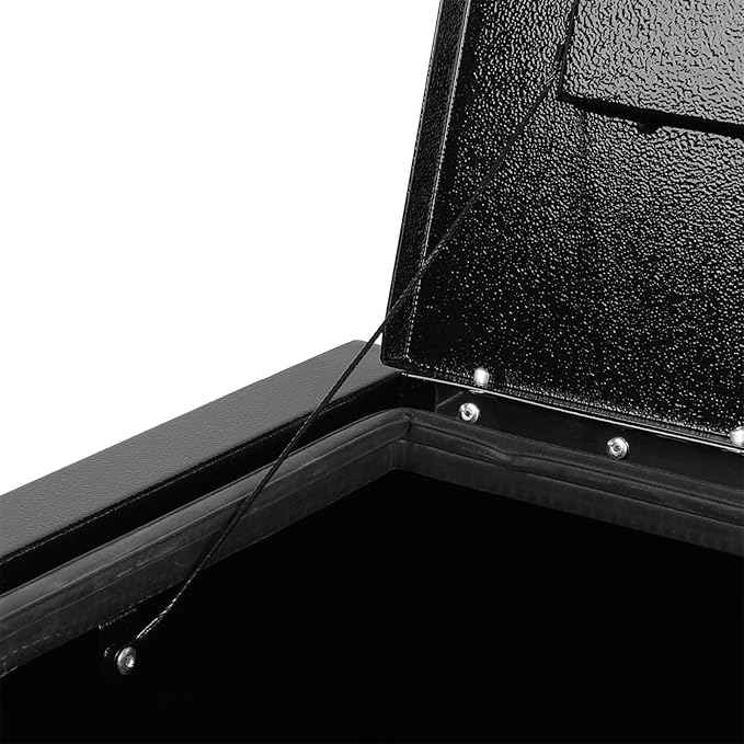 SCITOO 48" Iron Truck Bed Tool Box,Heavy Duty Crossover Storage for Most Full Size Pickups,Lockable Weatherproof Chest,Fits 48"WX18"DX18"H Truck Beds,Easy Access to Load and Unload