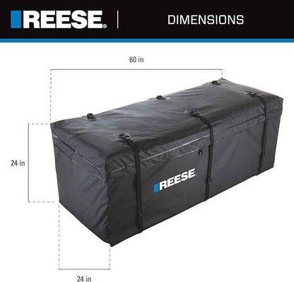 Reese 1045000 Zion Hitch Mounted Waterproof Cargo Carrier Bag, 60 x 24 x 24-Inch (20.5 cu ft) Black