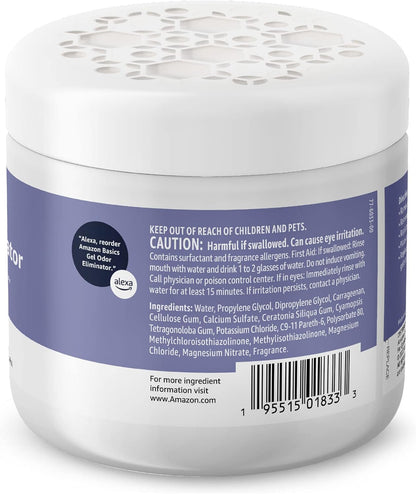 Amazon Basics Gel Odor Eliminator, Activated Charcoal, Lavender, 17 Oz, Pack of 1