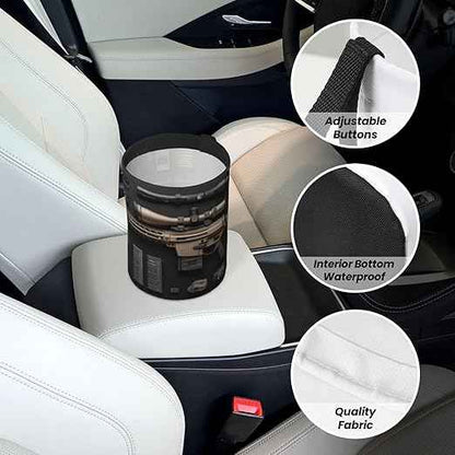 Gun Military Gear Arsenal Set Car Trash Can Waterproof Hanging Trash Bin Collapsible Garbage Can for Car Accessories Travel Camping Kitchen Home