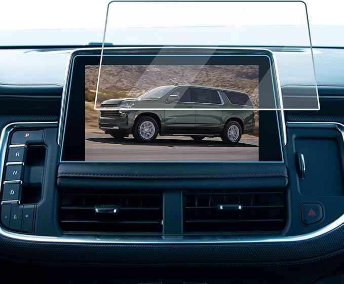 Tempered Glass Screen Protector for Chevrolet Tahoe & Suburban 2021-2024,Infotainment Navigation Screen Film Compatible With Chevy 2024 2023 2022 2021 Accessories - 10.2 inch