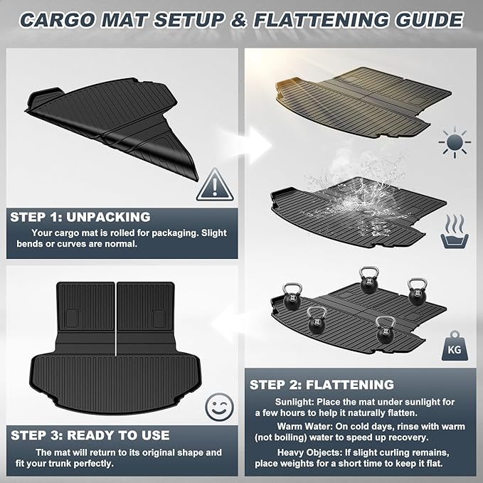 for 2016-2023 CX-9 Cargo Liner | Aomsazto Custom Fit Cargo Liner for Mazda CX9 2016-2020 2021 2022 2023 Trunk Liner Trunk Cargo Mat CX9 Accessories