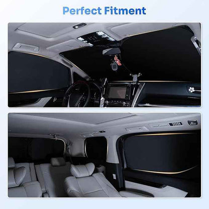 Window Shades for 2013-2021 Ford Fusion Accessories Windshield Sun Shade Side Rear Window Covers Sunshade Sun Visor Shield Privacy Protection for Camping Keep Vehicle Cool Black 8PCS