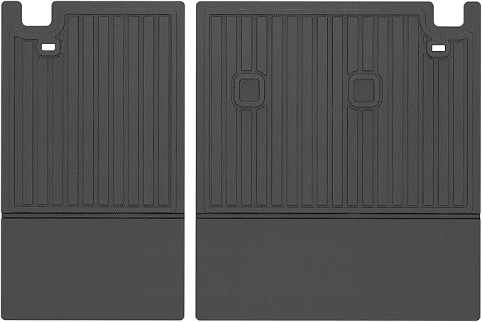 FREEMOTOR802® Backrest Mats Seat Back Protector, Compatible with 2024-2025 Toyota Grand Highlander W/3rd Row Seats, All Weather Rear Row Seat Backrest Protector Trunk Cargo Liner, Black TPE 2PCS Set