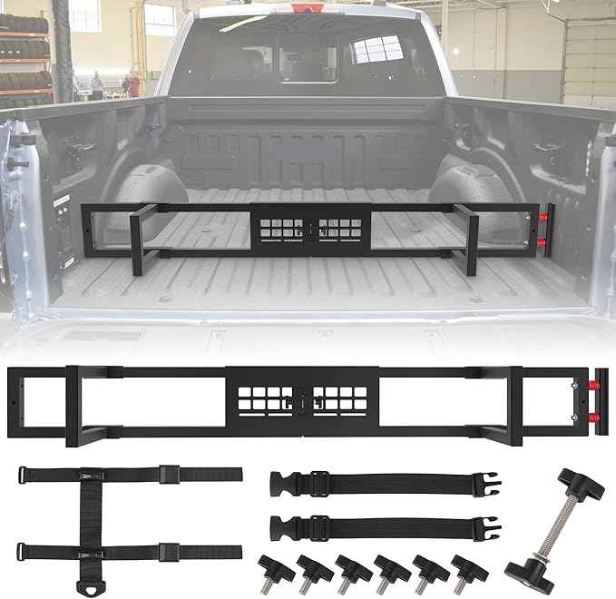 Truck Bed Divider & Organizer Panel, Cargo Manager & Aluminum Alloy Luggage Divider, Compatible with 2015-2026 Ford F-150 Accessories