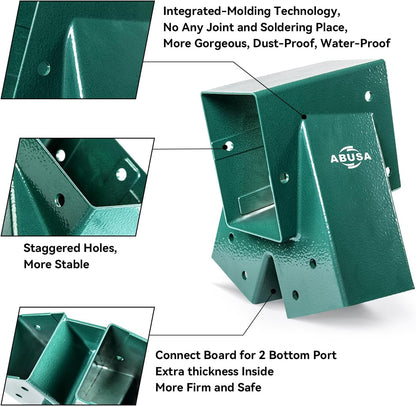 Heavy Duty Swing Sets Brackets Including 2 Green A-Frame Swing Set Brackets and 4 Swing Hangers for Playground Equipment Mounting Parts Hardware Included (Light Green)