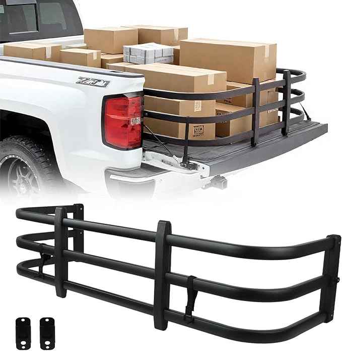 tekstap Truck Bed Extender,No Drill Installation for Ford F150 F250/F350 2007-2026,Aluminum Retractable Tailgate Extender,Drilling Required for Dodge Ram 1500/2500/3500,Chevrolet Silverado/GMC Sierra