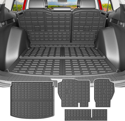 powoq Hybrid Cargo Liner Compatible with 2023-2026 Honda CRV Upper Deck Cargo Mat TPE Trunk Mat Replacement for 2023-2026 Honda CRV Accessories (Fit 23-26 Hybrid Upper Deck, Backrest Mat+Trunk Mat)