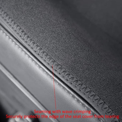 EKR Model Y Seat Covers for Tesla Model y 2020 2021 2022 2023 2024 2025 Long Range/Performance/Standard Range (Only for 5 Seats),Leather Car Seat Cover Full Set,Neoprene (Black)
