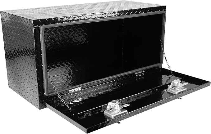 36 Inch Heavy Duty Aluminum truck tool boxes for bed of truck, Waterproof Square Truck Storage Organizer Chest for Pick Up Truck Bed, RV Trailer with T-Handle Lock & Keys(36"×17.1"×17.9")