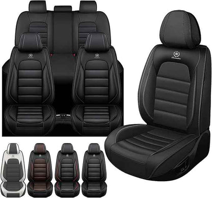Car Seat Cover Fit for Nissan Frontier 2005-2026 Waterproof Seat Covers,Nappa Faux Leather Breathable and Comfortable,Car Seat Protector Car Interior Accessories (Full Set) Black