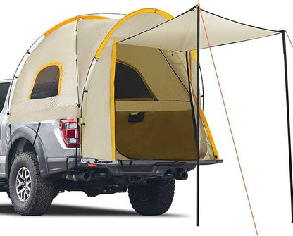 Pickup Truck Tent with Awning Shade,Waterproof PU5000mm Oxford for 5.5-6.3 FT Truck Bed for Camping Travel Outdoor Activities for Chevy Silverado 1500,Ram 1500/Dakota,F150,GMC 1500,Titan,Tundra