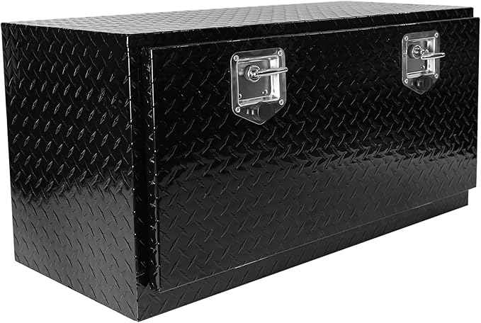 36 Inch Heavy Duty Aluminum truck tool boxes for bed of truck, Waterproof Square Truck Storage Organizer Chest for Pick Up Truck Bed, RV Trailer with T-Handle Lock & Keys(36"×17.1"×17.9")