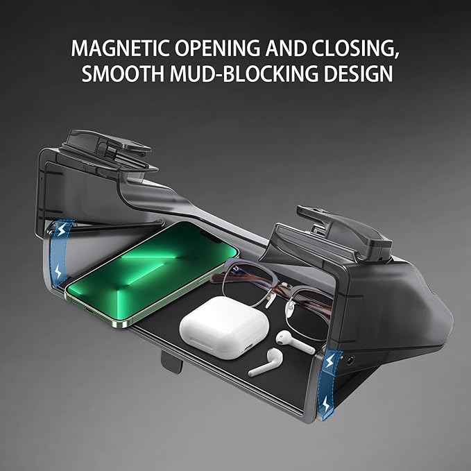 New Upgrade Under Screen Storage Organizer for Tesla Model Y Juniper 2025-2026 & Model 3 Highland 2024-2025, Hidden Console Tray, Black