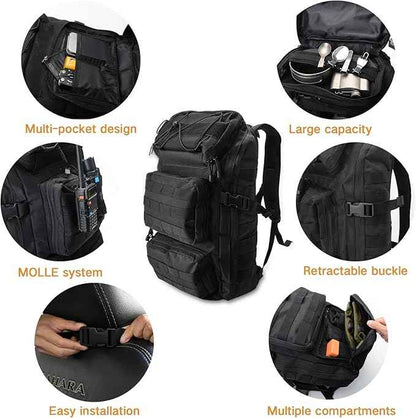 Universal Tactical Vehicle Back Seat Organizer Tactical Backpack with Multi-Pockets MOLLE Backpack