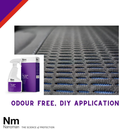 NANOMAN Nano-Technology Car Fabric & Upholstery Care (750ML) Hydrophobic Waterproof Protector and Stain Guard for Auto Interior Fabrics, Seats, Carpets and Floor Mats.