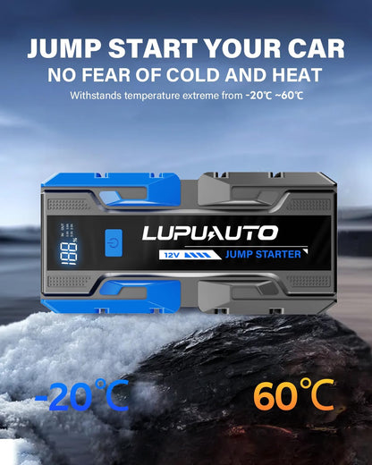 3000A Jump Starter, Portable Car Battery Jump Starter for Up to 9.0L Gas & 7.0L Diesel Engines, Car Battery Booster Pack with Built-in LED Light