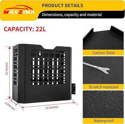 Truck Bed Storage Box Compatible with 2015-2025 Ford F150 Pickup Tool Storage Box 22L Side Bed Toolbox Right Passenger Side Heavy-Duty Carbon Steel Toolbox for 2024 F-150 Accessories