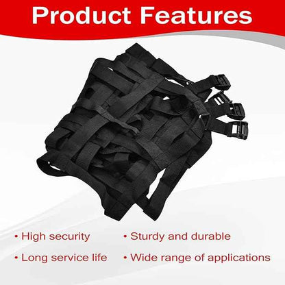 Heavy Duty 66" x 50" Truck Bed Cargo Net with Adjustable Cam Buckles & S-Hooks,5.5' x 4.17' Cargo Net with 1100LBS Capacity for Pickup Truck Bed Trailer SUV Jeeps