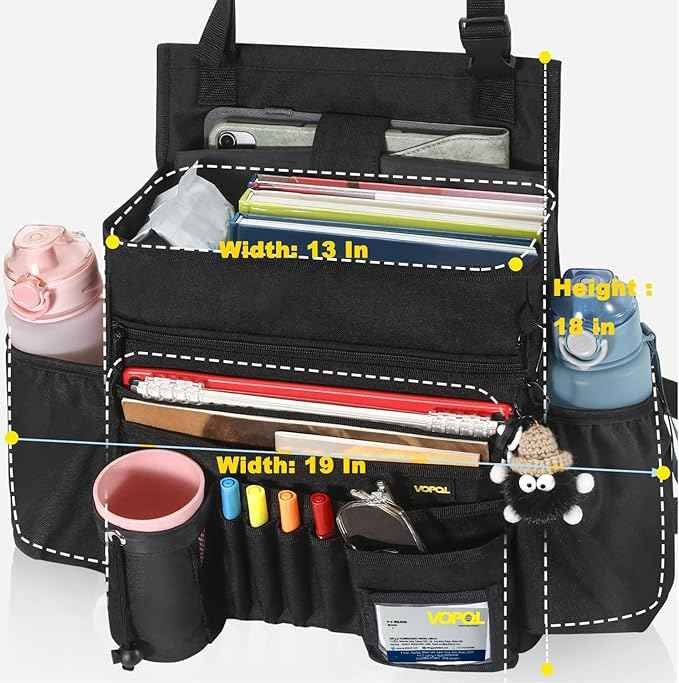 Car Seat Organizer- Multi-Compartment Passenger Seat Organizer, Universal Fit for Front & Back Seats, Ideal for Law Enforcement and Truck Seat Storage, Compatible with Cars, Trucks, and Vans
