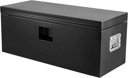 Black Steel Truck Bed Tool Box, Powder Coated Storage Chest, Weatherproof Trailer ToolBox Storage Organizer for Pickup, Truck Bed, RV, Trailer (36 * 15 * 15)