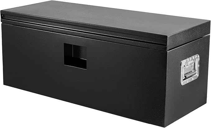 GarveeLife Heavy Duty Steel Truck Bed Tool Box – Weatherproof & Lockable Storage with Dual Gas-Shock Lids, Drill-Proof Security, Global Fit for Pickup, Trailer, RV – Secure Truck Bed Toolbox