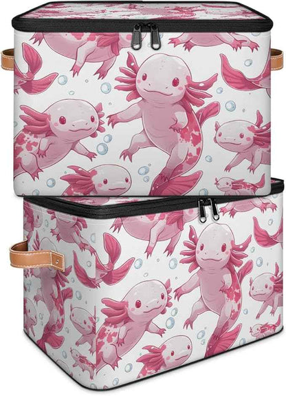 Ocean Storage Bins with Zipper Lids for Bedroom Kitchen Bathroom Storage Basket Foldable Toy Cube Storage Organizer for Kid Teen Women Men